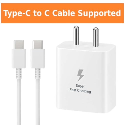 Image of APFEN 25W Fast Charger & Type-C Cable Compatible with Samsung Galaxy S26, S25, S24, S23, S22, S21(Ultra /Fe), M35, M36, M16, M06, M05, M56, A55 5G, A35 5G, A15, F15, F14(Z /S /A /M /F) Series.
