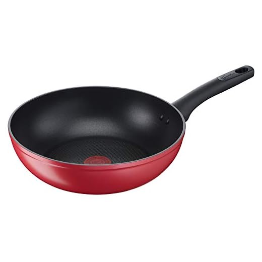 Lagostina Wok Antiaderente in Alluminio Ø 28 cm, Induzione, Gas e Forno, con Indicatore Cottura Thermo-Signal, Rivestimento Titanium Easy, Manico Ergonomico in Bakelite
