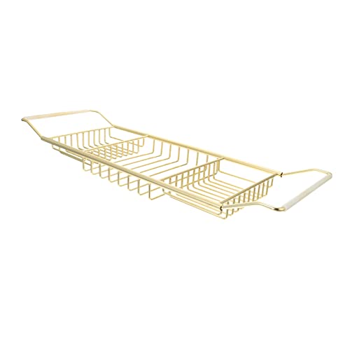 HOLIDYOYO Estante De Almacenamiento Retráctil Antideslizante para Bañera Soporte De Almacenamiento De Acero Inoxidable Estante para Bañera para Baño y Ducha