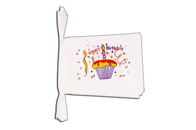 Guirlande drapeau Happy Birthday gâteau Digni de 5,9 m pour décoration d'anniversaire