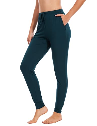 Image of GYS Women's Pajama Pants - Viscose Made from Bamboo, Joggers Pants with Pockets Comfy Lounge Sleep Pants Pj Bottoms