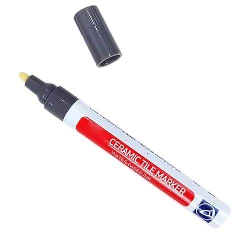 Rotulador para juntas de baño, resistente al agua, 2 unidades, para reparación de azulejos, baño, cocina, con punta de repuesto, rotulador de reparación de azulejos (gris)