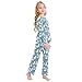 Bolaz Cute Fashion Lama Animals in Various Pose Loose Pajama Set, Long Sleeve Sleepwear Nightwear for 3-11 Y