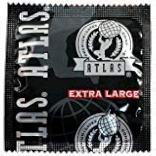 Atlas Extra Large Premium Lubricated Latex Condoms (Pack of 48)