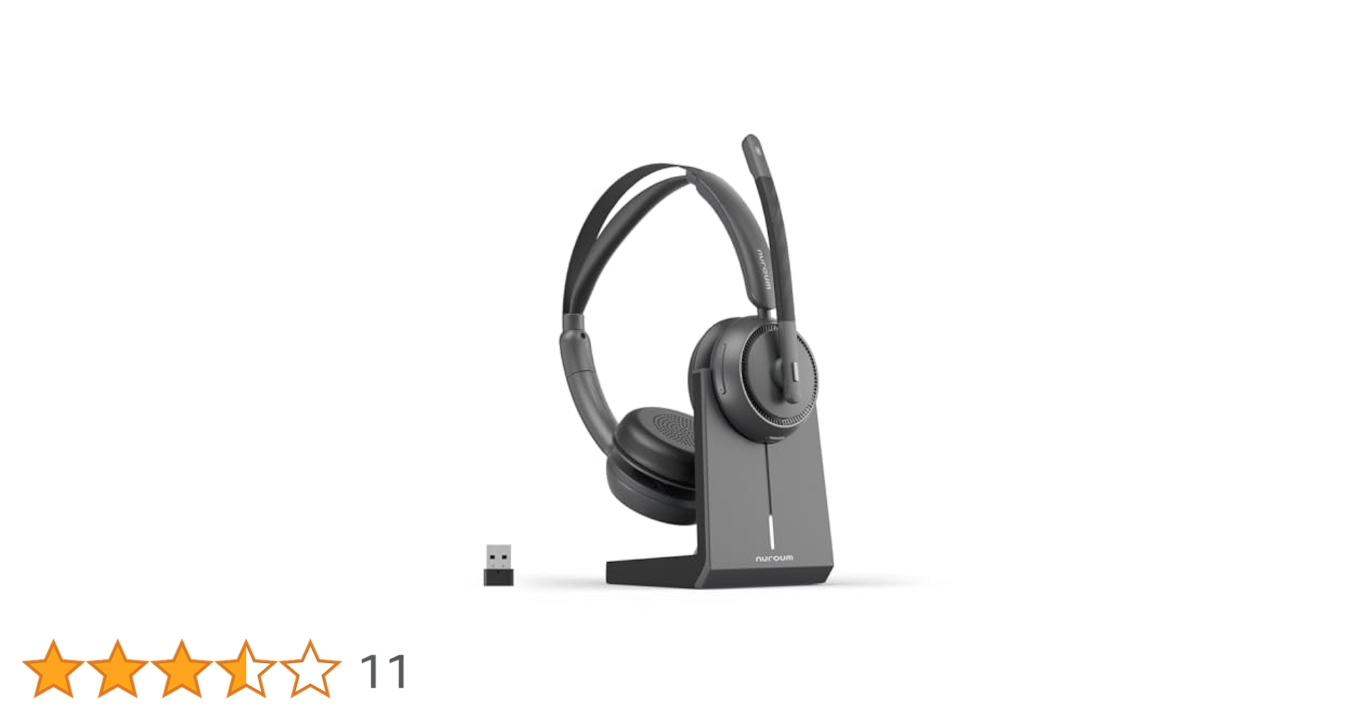 nurom HP31Dワイヤレス ヘッドセット Bluetooth HP31D Wireless Headset with AI ENC Noise Cancellation | USB