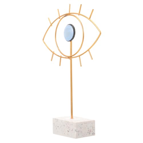 KAILIKETIY 1 Pc Adornos para Los Ojos Lentes Adorno En Forma De Ojo Tercero Estético Estatuilla del Mal De Ojo De Oficina Figuritas Herrajes Modernos Googly Mal De Ojo Azul Hierro Forjado