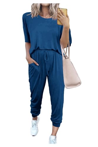 PRETTYGARDEN Women's Two Piece Sets 2025 Summer Spring Jogger Pants Travel Vacation Lounge Outfits Airplane Matching Clothes