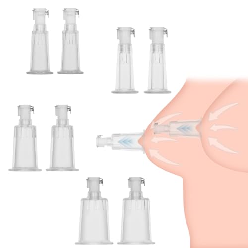 NAIXBTY Zubehör für Nippelsauger Transparentes Brustwarzen Vagina Vakuumpumpe mit 2 Nippel Sauger Klitoris Sauger für Frauen BDSM Vakuum Pumpe Zubehör Erotik Sex Spielzeug für Frauen Männer (S)