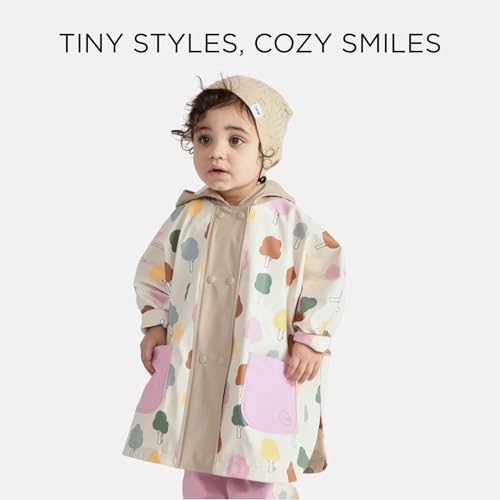 7AM Rain Poncho for Kids - Rainwear Collection Hooded Long Sleeve Toddler Printed Raincoat | Lightweight Breathable Material2
