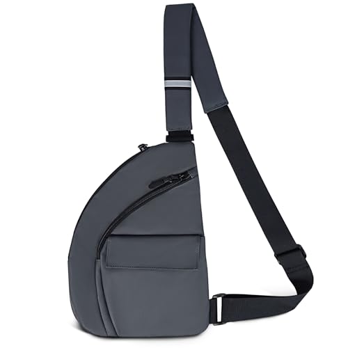 Anti Theft Travel Bag, Crossbody Bags Chest Sling Bag Purses for Women Men Black Right