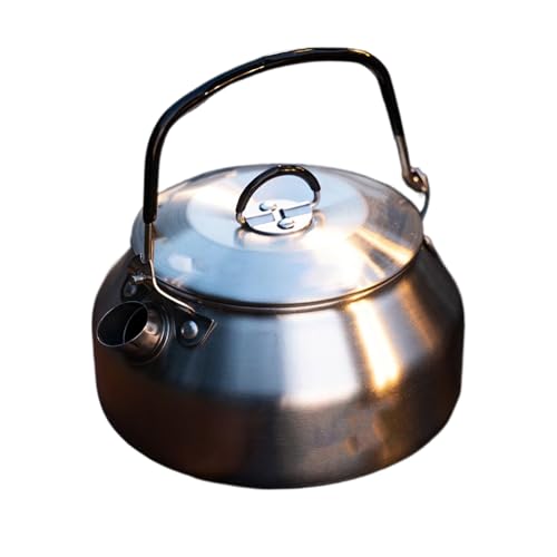 Hervidor de agua - caldera de mango ergonómico para calentamiento de lotes pequeños | Metal seguro de alimentos, boquilla de precisión, conducción de calor rápido, cocina, cocina, al aire libre
