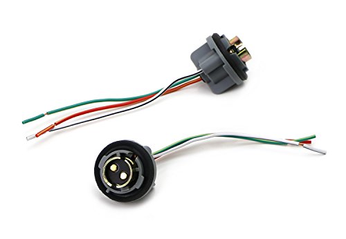image for iJDMTOY 1157 2057 2357 7528 Metal Socket/Base w/Pigtail Wiring Harness