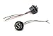 iJDMTOY 1157 2057 2357 7528 Metal Socket/Base w/Pigtail Wiring Harness Compatible with Turn Signal, Brake/Tail Lights or Replacement Bulbs Retrofit, etc