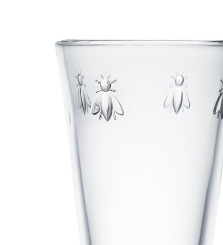 La-Rochere-Set-of-6-Tall-Drinking-Glasses-63-Tall-High-Ball-156-Oz-Each-Napoleonic-Bee-Pattern