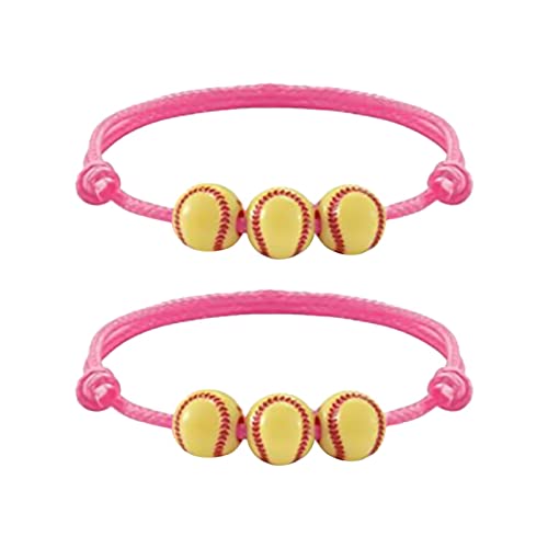 Bracelet d'amitié softball cadeau fille pour la Fête des Perles