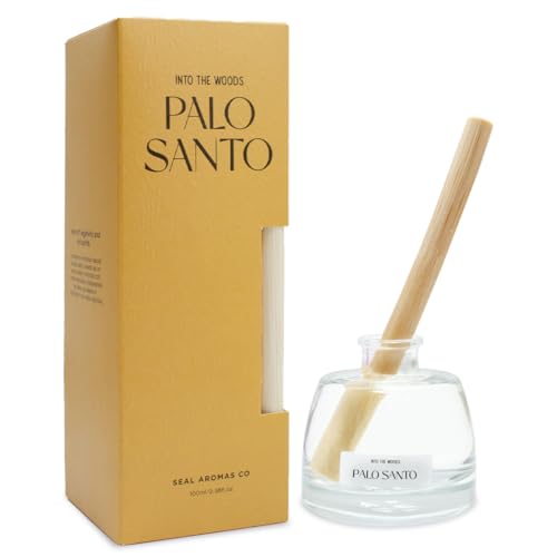 SEAL AROMAS - Mikado In To The Woods [ Palo Santo ] Natural 100ml | con 1 Palo de Bambú, para Cuartos - Hogares - Oficinas - Restaurantes - Boutique - Ducha - Casa.
