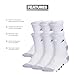 adidas Unisex Kids Crew Socks for Boys and Girls Youth (6-Pack) Athletic Cushioned and Comfortable, Tall Mid-Calf