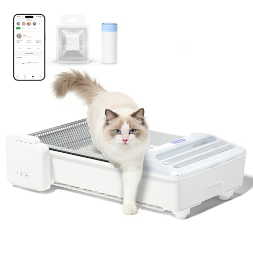 Robotail Self Cleaning Litter Box, 2026 Upgraded Open-Top