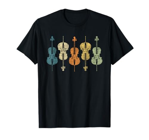 Retro Vintage Cello Player Cellist Musician Classical Music T-Shirt