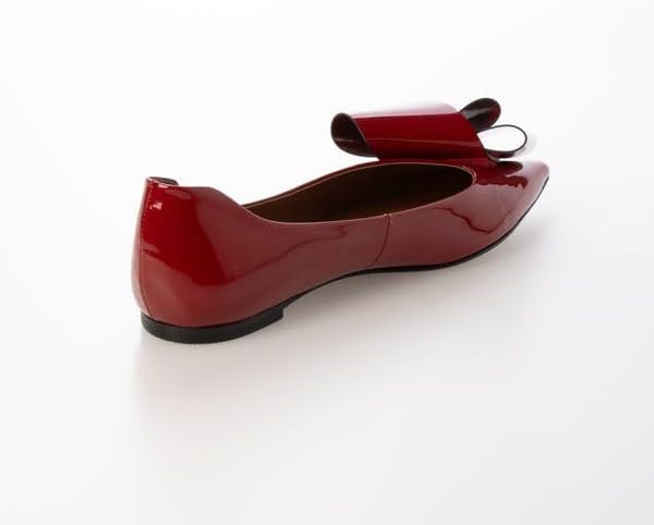 Mode et Jacomo リボンポインテッドトゥローヒールパンプス セール】 リボンポインテッドトゥローヒールパンプス （フラット