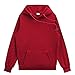 NP Cappuccio da uomo con cappuccio Casual Vino rosso primavera autunno