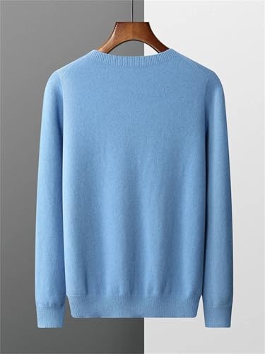 Men Crewneck Wool Sweater Winter Casual Long Sleeve Pullover Wool Knitwear3