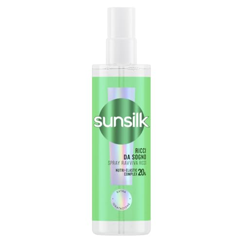 Sunsilk Spray Ravviva Ricci, Linea Ricci da Sogno, Spray per Capelli, Nutre e Idrata Senza Appesantire, Texture Ultra-leggera, con Olio di Macadamia, Elastina e Biotina,150ml