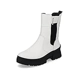 Coated leather Rieker Damen Winter Boots, White, 39 EU
