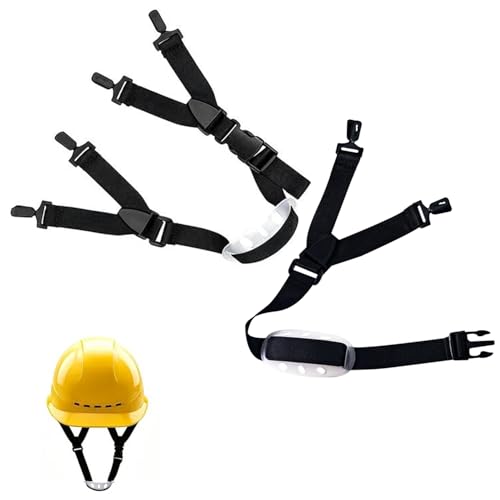 2pcs Hard Hat Chin Strap- Universal Comfortable Hard Hat Chin Straps Universal Helmet Chin Band (White)