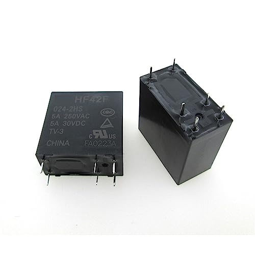 Relais HF42F-024-2HS 24VDC DIP6 lot de 5 pièces pour circuit imprimé