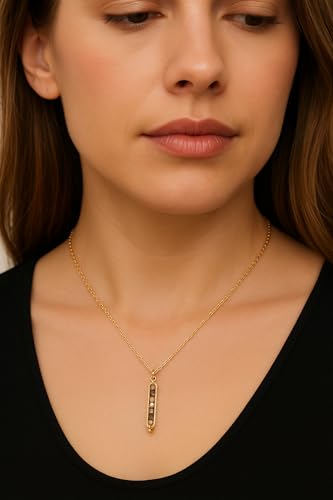 Handmade Healing Crystal Pendant Necklace Natural Gemstone Beads Copper Bar Stainless Steel Chain Reiki Yoga Jewelry Women Gift4