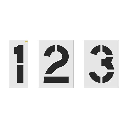 24 Wide Amazon Number Kit Stencil - Parking Lot Pavement Stencils - 1/16 (.063) Light-Duty LDPE - Number 2