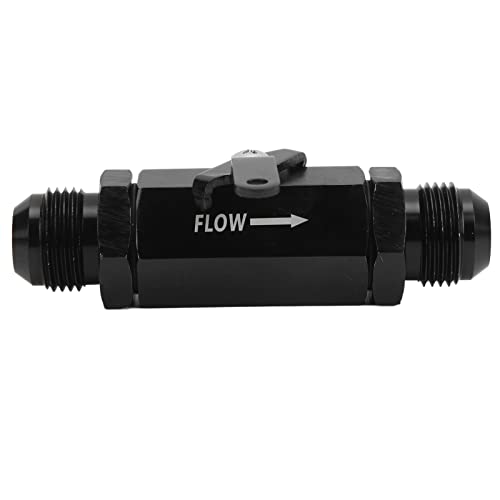 Aluminium Alloy Shut Off Valve, Fuel Check Valve for AN12 Fuel Pipe, High Strength Rustproof Car Modification Part, Professional Grade Fuel Flow Control Valve with Easy Turn Handle