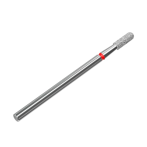 STALEKS PRO - DIAMANTE BIT - CILINDRO REDONDEADO (ROJO ANILLO) I EJECUCIÓN PARA FRASADOR DE UÑAS I...