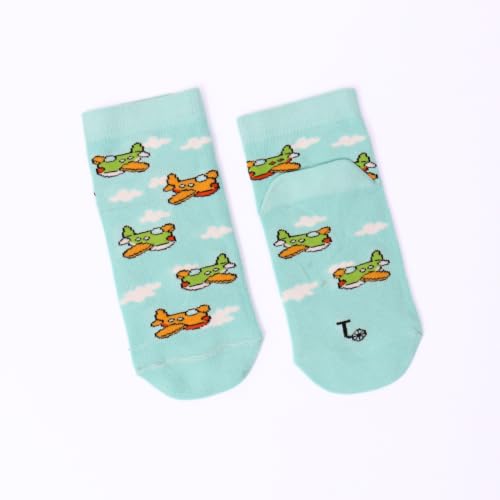 Image of THELA GAADI Printed Kids Socks | Ankle Length Pure Cotton Socks for Kids Boys and Girls | Breathable, Odourless, Cute | Pack of 5