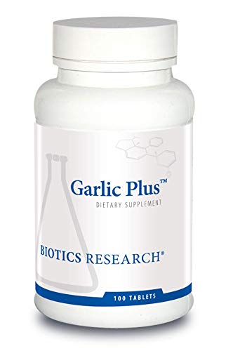 Biotics Research Garlic Plus Pure Garlic Concentrate Plus Vitamin C and Chlorophyllins, Supports Cardiovascular Health, Immune Function, Strong Antioxidant 100 Tablets