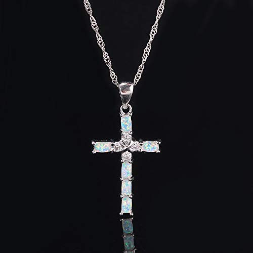 CiNily Cross Pendant Necklace Gold Plated Opal Pendant/Mystic Topaz Gemstone Pendant Criss Jewelry2