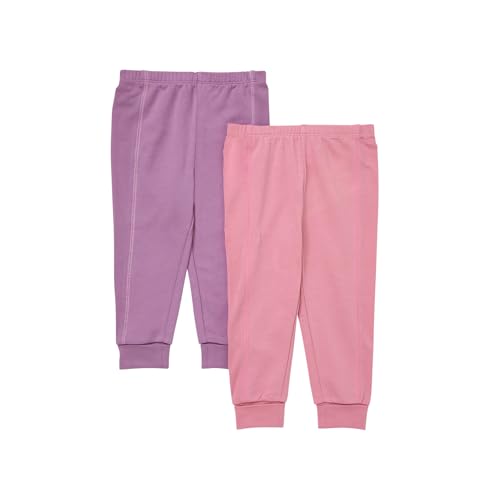 Hanes Unisex Pure Comfort French Terry Joggers, Girl and Baby Boy Pants, 2-Pack2