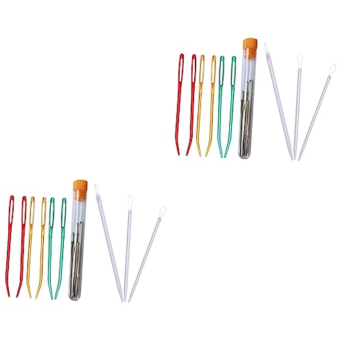 Operitacx 2 Sets Knitting Needles Yarn Needles Set Sewing Sweaters Sewing Tools Weaving Accessory Random Color
