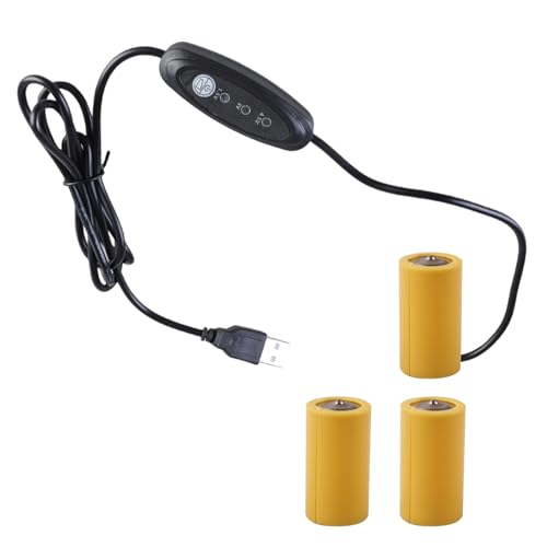 PLCPDM USB 5V Input 1.5V 3V 4.5V Output Battery Elimination Cable Power Cord for 1-3pcs 1.5V C Batteries in Toy LED Equipment