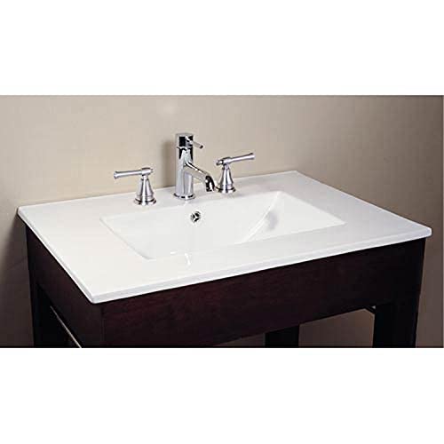 31 in. Vitreous China Top with Integrated Bowl (8 Holes)