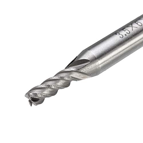 ChaRLes 10Pcs 1.5-6Mm Hss 4 Flauto Fine Mulino 6Mm Dritto Gambo CNC