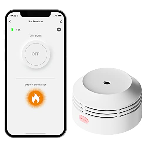 AEGISLINK Détecteur de Fumée Wi-FI, Détecteur de Fumée sans Fil Intelligent avec Pile au Lithium Remplaçable et Bouton de Silence, Fonction d’Auto-Vérification, S-WF240, Lot de 1 Cover