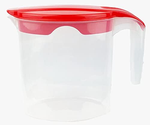 1 Liter Plastic Water Fruit Juices Jug Milk with Lid and Easy in Pouring (Purple, 1)
