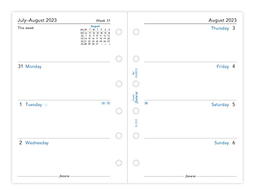 Filofax Pocket Week on Two Pages Mid Year Diary August 23 - July 24, White, 81mm x 120mm - Image 2