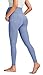 JOYSPELS Schwangerschafts-Leggings über dem Bauch mit Taschen, Nicht durchsichtig, Workout, Schwangerschafts-Leggings, Hell, blau, M
