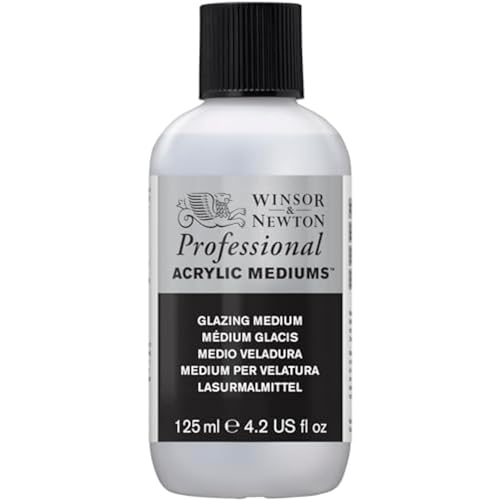 Winsor & Newton 3030934 Lasur - Malmittel, verleiht maximalen Glanz, Tranparenz für Acrylfarben - 125ml Flasche