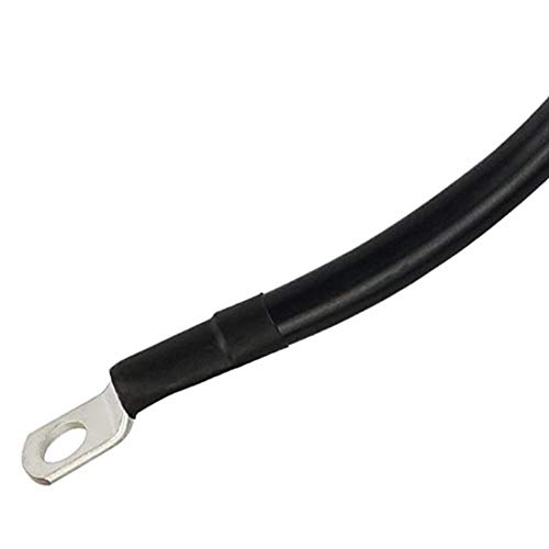 Vonsom 2 Foot 4 Awg Power Battery Cable Four Gauge Wire With 3/8" Ring Terminals For Car Rv Solar Atv Lawn Mower Motorcycle, Black + Red 2 Pcs Set #TOP4