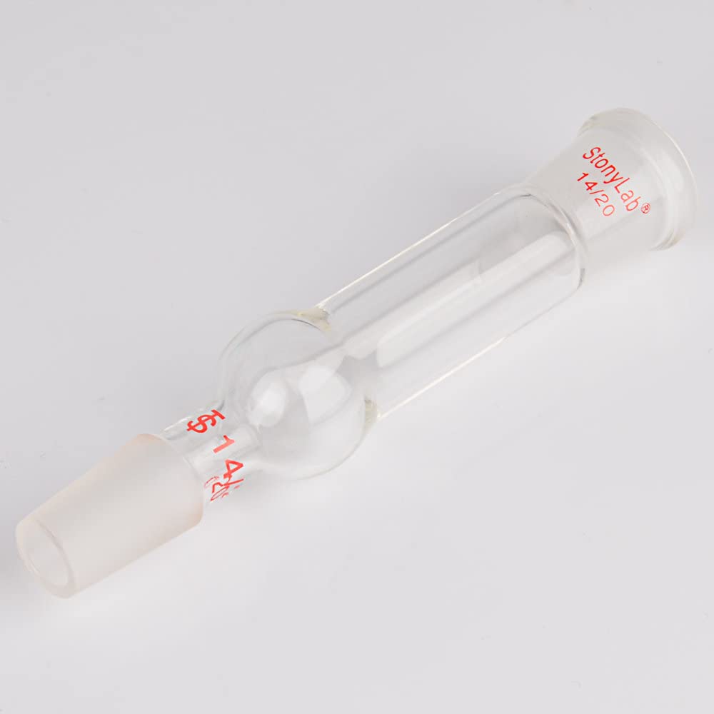 stonylab Borosilikatglas-Trocknungsrohr-Adapter, Zwei 14/20 Verbindungsstücke, Gerades Trocknungsrohr für Laborzwecke