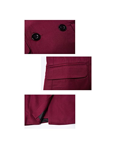 Mens Blazer Double Breasted Candy Color Suit Jacket3